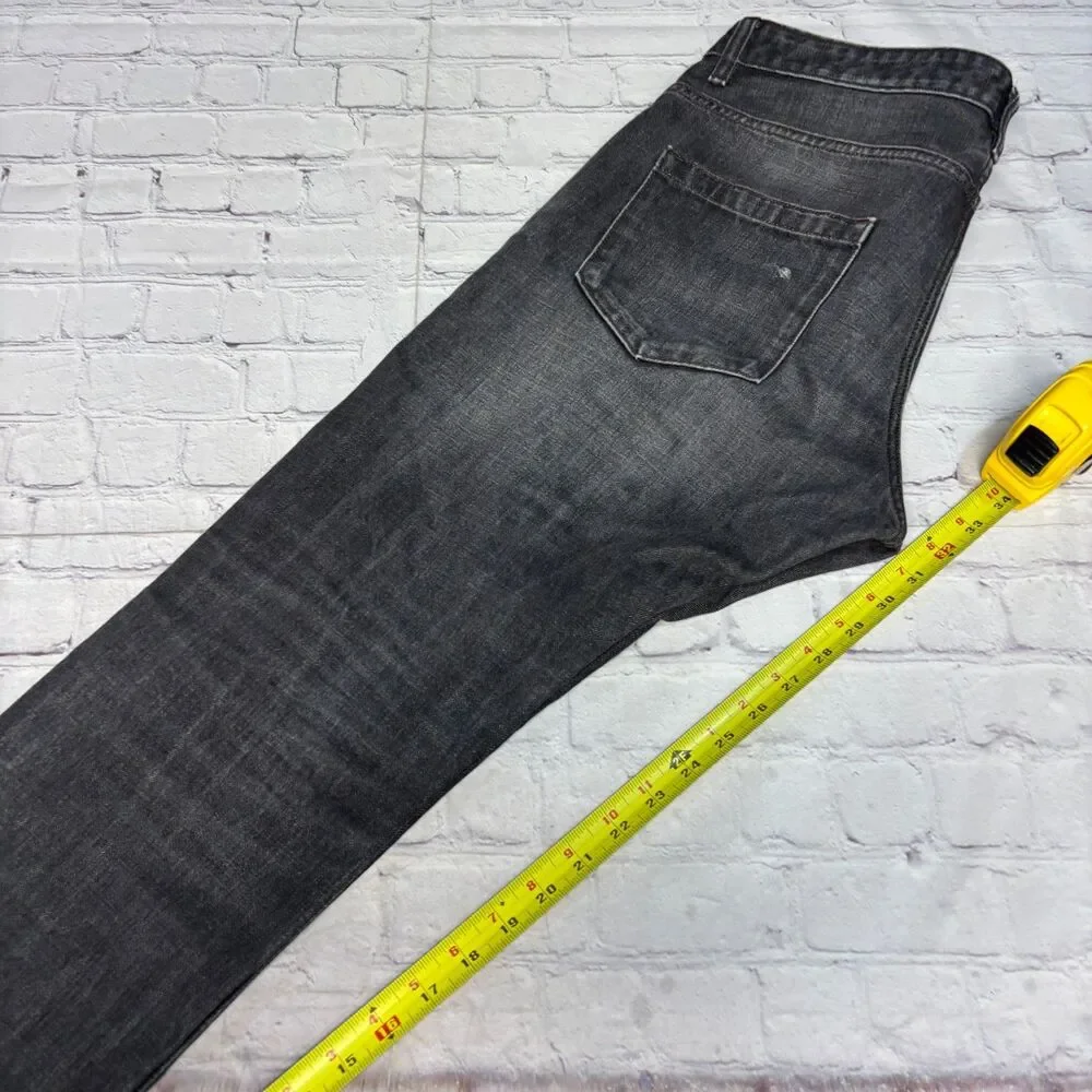 Hugo Boss Men Delaware Slim Fit Jeans Size 34x32 Black Denim D119 -16